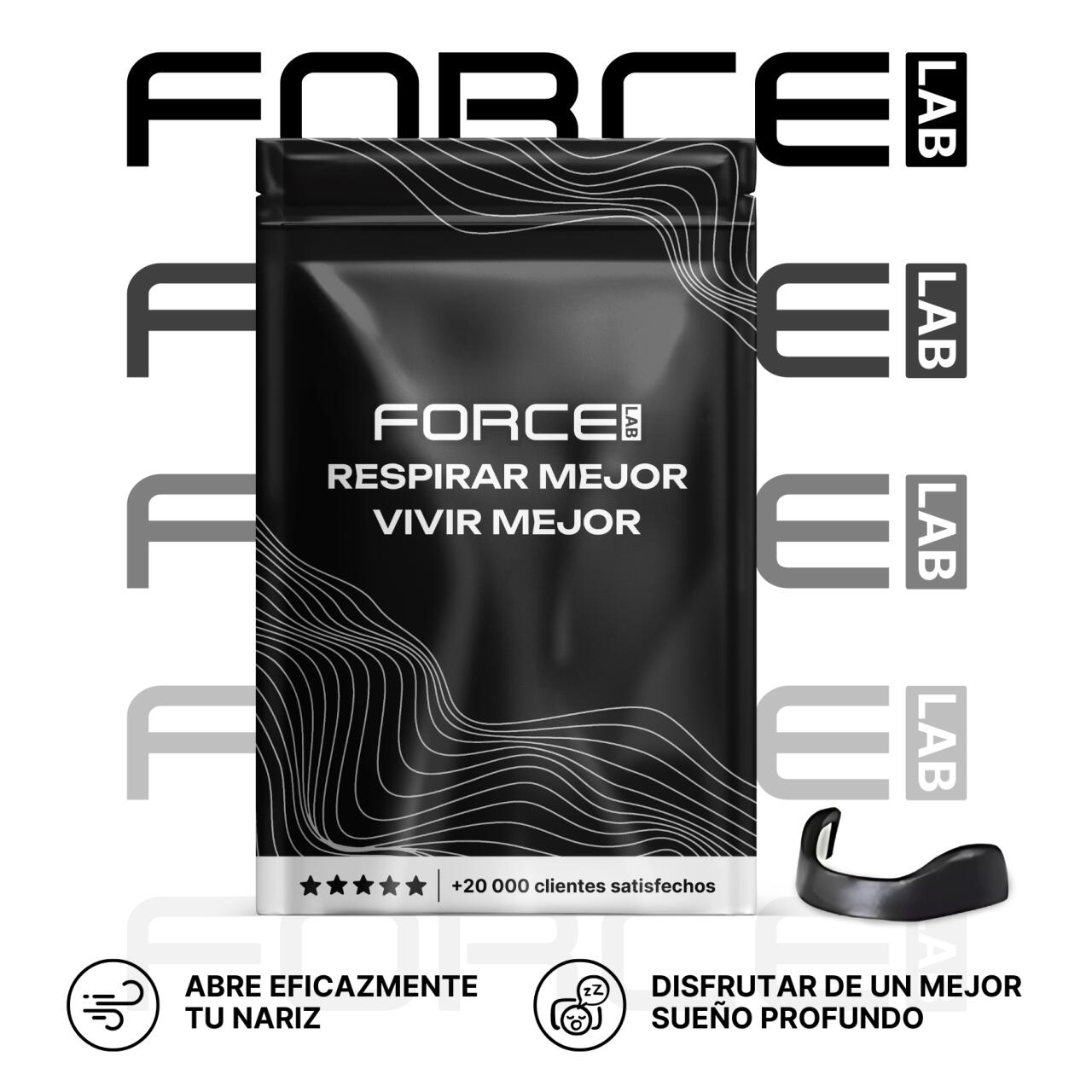 ForceLab™ Tiras Nasales Magnéticas